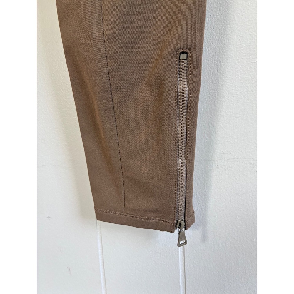 Prada Brown Slim Fit Equestrian Trousers Ankle Zip Pants Womens Size 40 IT 4 US - Picture 3 of 12